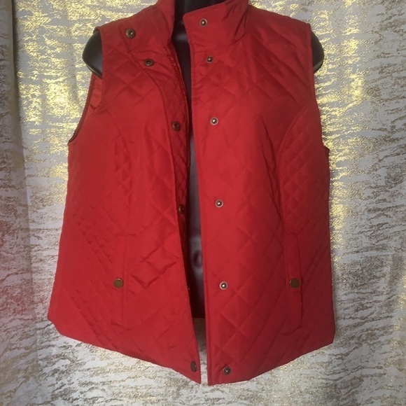 NINE West Hot Red Sleeveless Women’s Puffer Vest Size M - Picture 7 of 12